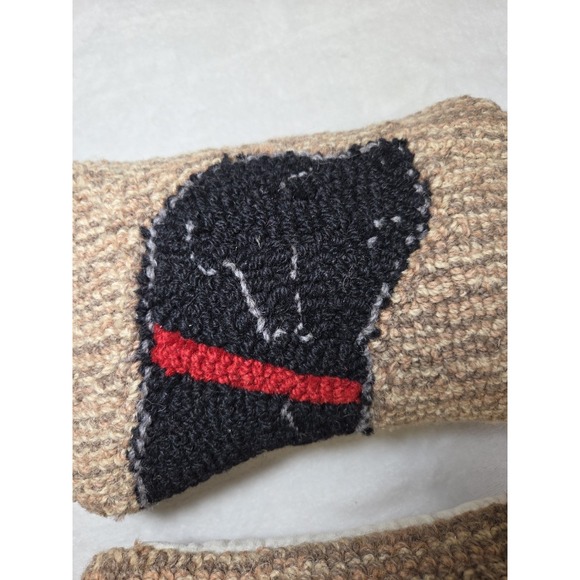 Chandler 4 Corners Begging Yellow Black Lab Wool Throw Pillows Laura Megroz 8x12 - Picture 3 of 13